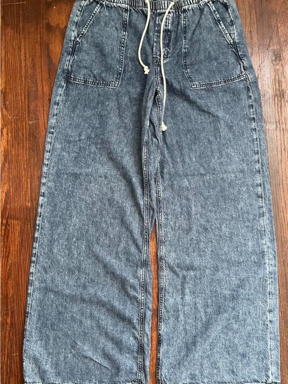 GAP Factory Mid Rise Soft Pull-On Wide-Leg Jeans - Picture 4 of 4